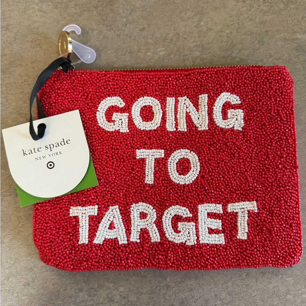 Kate Spade x Target Red Beaded Clutch